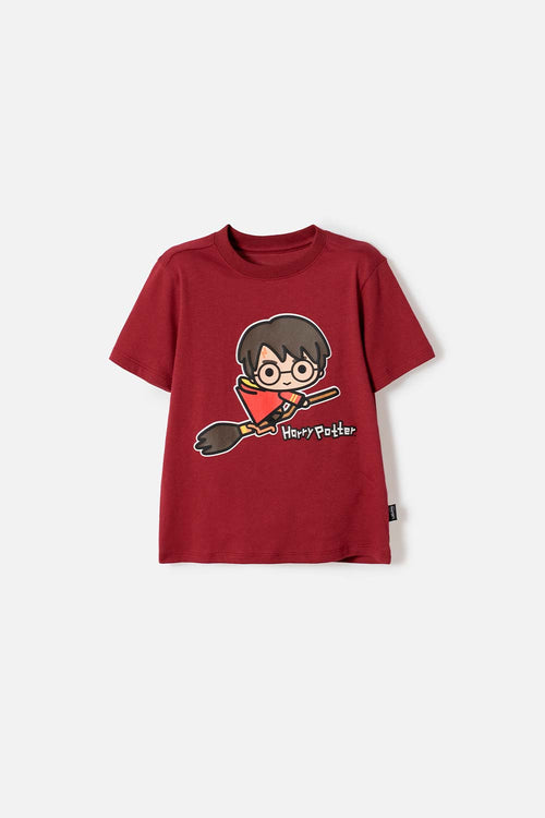 CAMISETA DE HARRY POTTER MANGA CORTA ROJO PARA NIÑO 2T A 6T