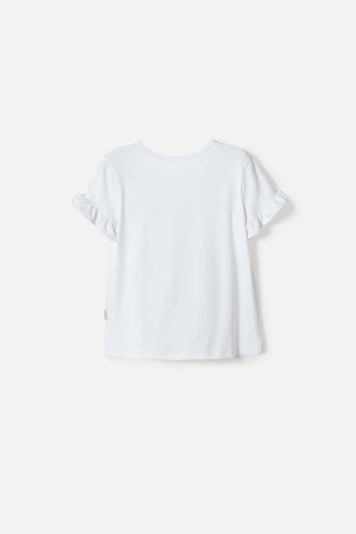 CAMISETA DE BLUEY BLANCA MANGA CORTA PARA NIÑA DE 2T A 6T