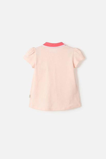 CAMISETA DE BLUEY ROSA TIPO POLO PARA NIÑA 2T A 6T