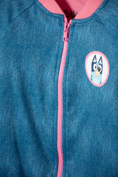 CHAQUETA DE BLUEY CON CIERRE MULTICOLOR PARA NIÑA 2T A 6T
