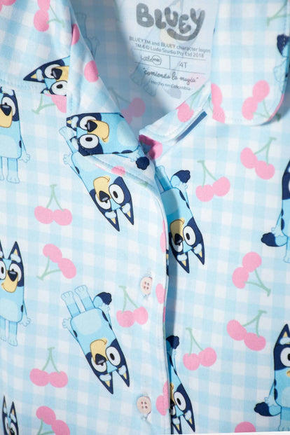 PIJAMA DE BLUEY MULTICOLOR DE PANTALÓN LARGO PARA NIÑA 2T A 6T