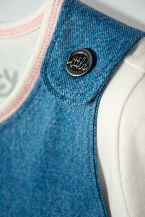 VESTIDO DE BLUEY MANGA CORTA AZUL PARA NIÑA 2T A 6T