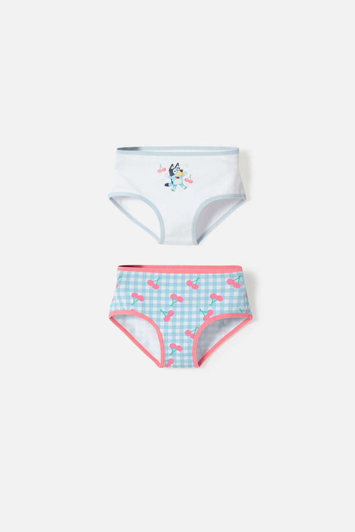 PACK X2 PANTIES DE BLUEY BLANCO PARA NIÑA 2T A 6T