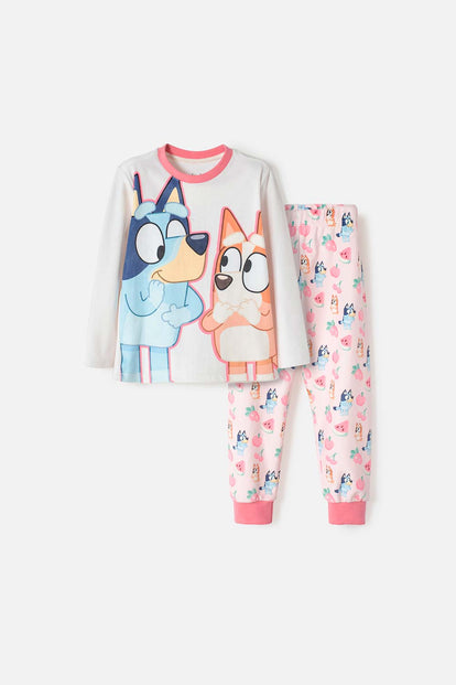 PIJAMA DE BLUEY MULTICOLOR TELA TIPO FLEECE PARA NIÑA 2T A 6T
