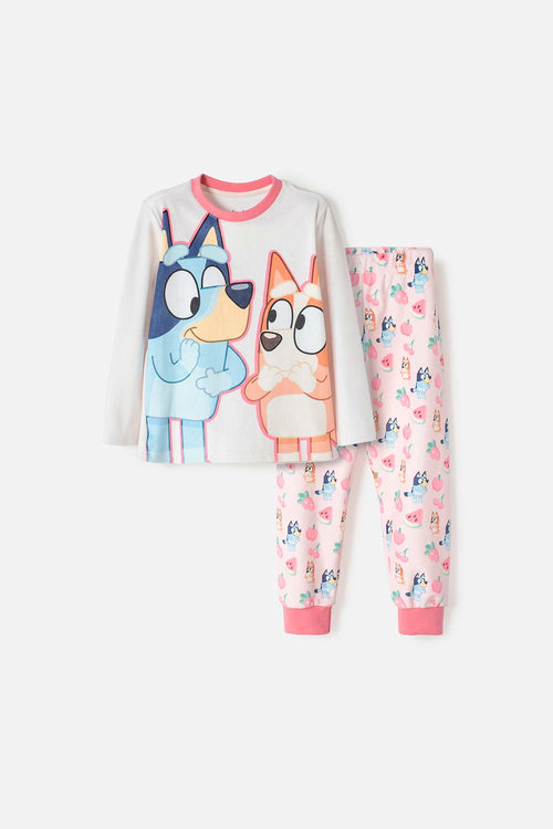 PIJAMA DE BLUEY MULTICOLOR TELA TIPO FLEECE PARA NIÑA 2T A 6T