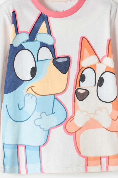 PIJAMA DE BLUEY MULTICOLOR TELA TIPO FLEECE PARA NIÑA 2T A 6T