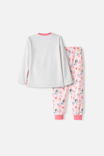 PIJAMA DE BLUEY MULTICOLOR TELA TIPO FLEECE PARA NIÑA 2T A 6T