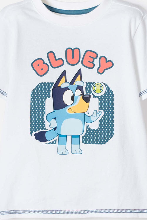 CONJUNTO DE BLUEY PANTALÓN CORTO MULTICOLOR PARA NIÑO 2T A 6T