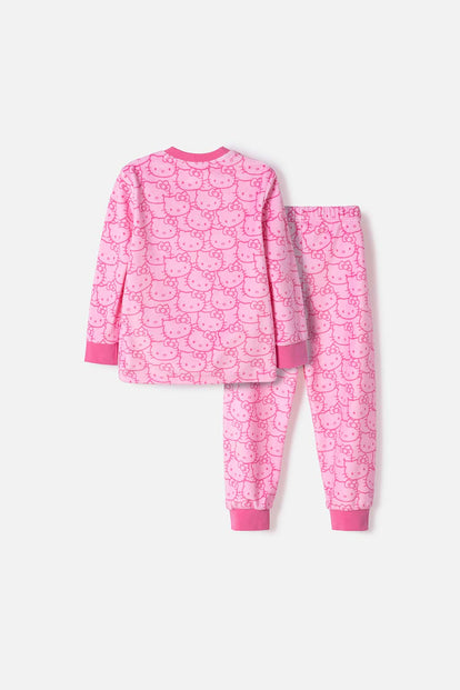 PIJAMA DE HELLO KITTY PANTALÓN LARGO ROSADO PARA NIÑA 2T A 6T
