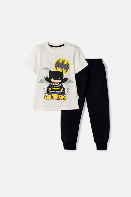 CONJUNTO DE BATMAN PANTALÓN LARGO MULTICOLOR PARA NIÑO 2T A 6T