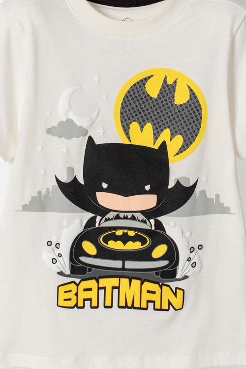 CONJUNTO DE BATMAN PANTALÓN LARGO MULTICOLOR PARA NIÑO 2T A 6T