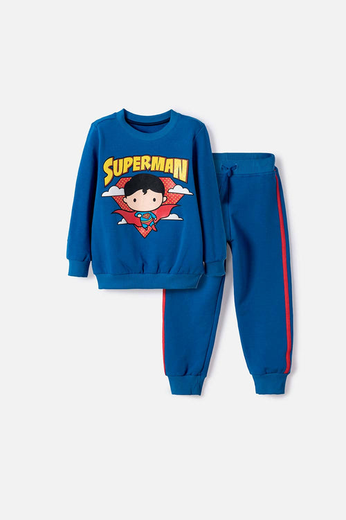 CONJUNTO DE SUPERMAN AZUL PARA NIÑO 2T A 6T