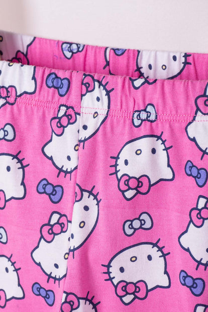 PIJAMA DE HELLO KITTY PANTALÓN LARGO MULTICOLOR PARA NIÑA 2T A 6T