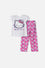 PIJAMA DE HELLO KITTY PANTALÓN LARGO MULTICOLOR PARA NIÑA 2T A 6T