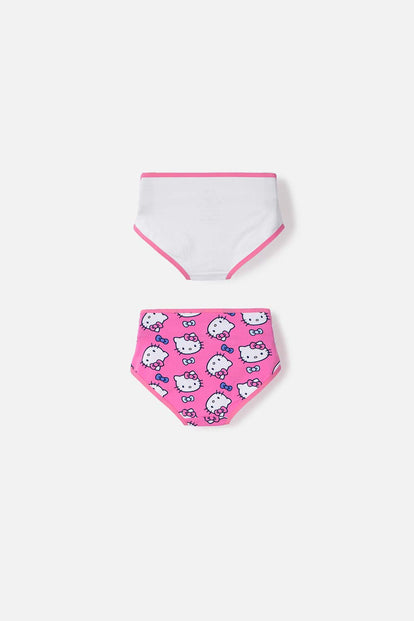 PACK X2 PANTIES DE HELLO KITTY MULTICOLOR PARA NIÑA 2T A 6T