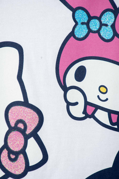 CONJUNTO DE HELLO KITTY CON SHORT MULTICOLOR PARA NIÑA 2T A 6T