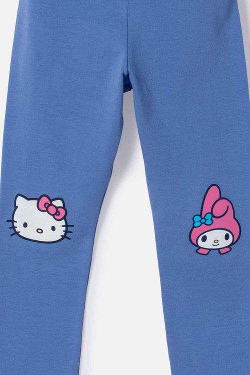 CONJUNTO DE HELLO KITTY CON BUZO AZUL PARA NIÑA 2T A 6T