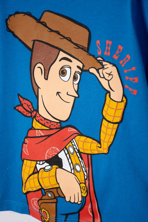CAMISETA DE TOY STORY MANGA CORTA AZUL PARA NIÑO 2T A 6T