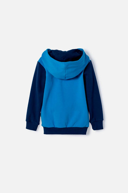 BUZO DE TOY STORY CERRADO CON CAPUCHA AZUL PARA NIÑO 2T A 6T