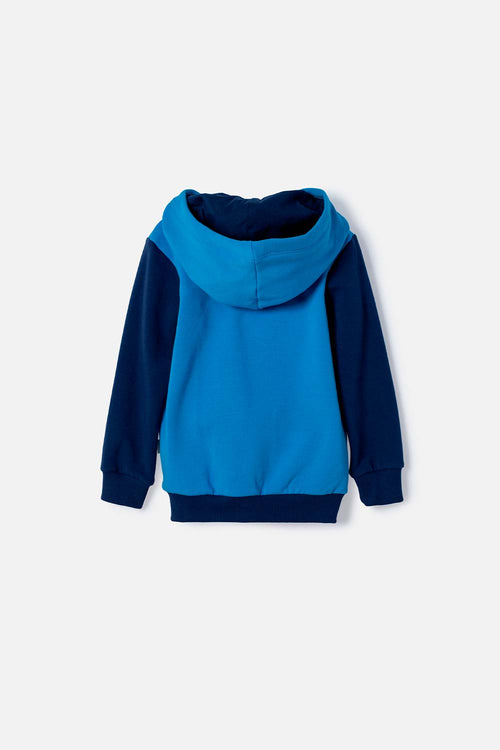 BUZO DE TOY STORY CERRADO CON CAPUCHA AZUL PARA NIÑO 2T A 6T
