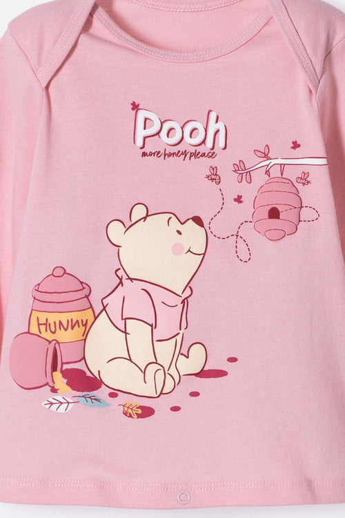 PIJAMA DE WINNIE THE POOH ROSADA PARA BEBÉ NIÑA