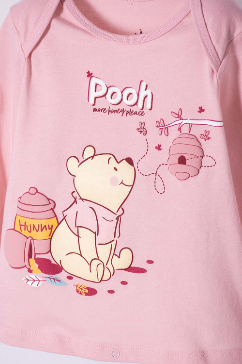 PIJAMA DE WINNIE THE POOH ROSADA PARA BEBÉ NIÑA