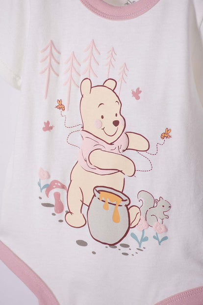 BODY DE WINNIE THE POOH MANGA CORTA MARFIL PARA NIÑA