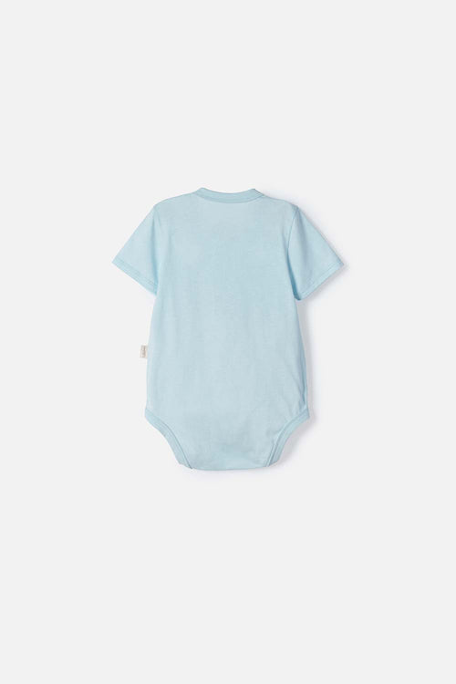 BODY DE DUMBO MANGA CORTA AZUL PARA BEBÉ NIÑA