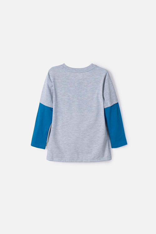 CAMISETA LOS MINIONS MANGA LARGA GRIS PARA NIÑO 2T A 6T