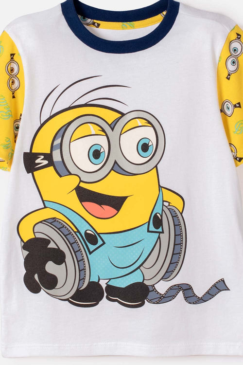 PIJAMA DE MINIONS PANTALÓN LARGO MULTICOLOR PARA NIÑO 2T A 6T