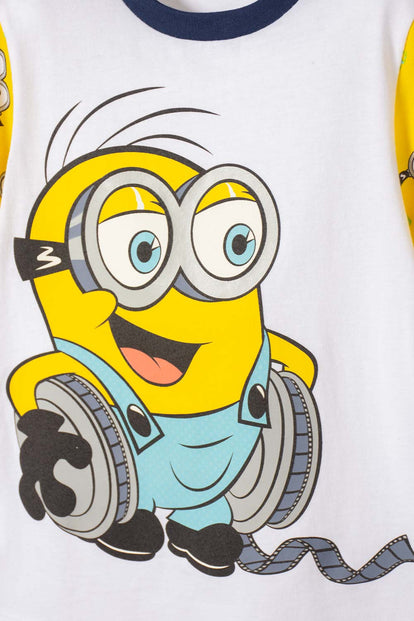 PIJAMA DE MINIONS PANTALÓN LARGO MULTICOLOR PARA NIÑO 2T A 6T