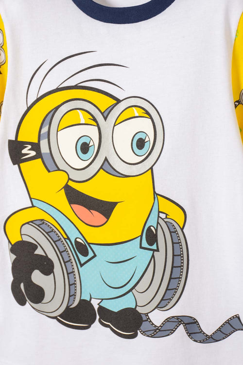 PIJAMA DE MINIONS PANTALÓN LARGO MULTICOLOR PARA NIÑO 2T A 6T