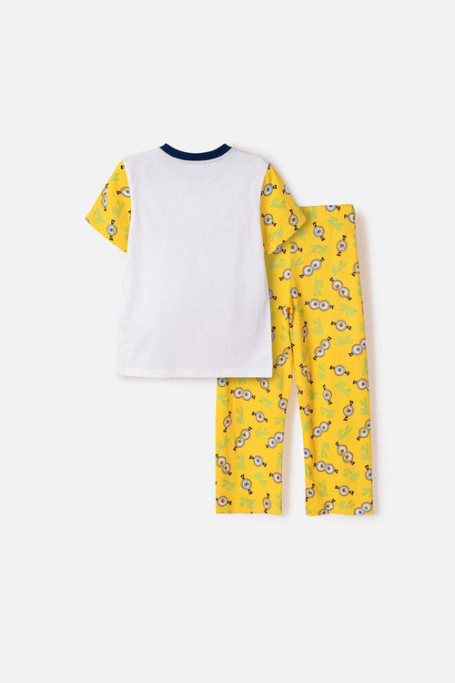 PIJAMA DE MINIONS PANTALÓN LARGO MULTICOLOR PARA NIÑO 2T A 6T