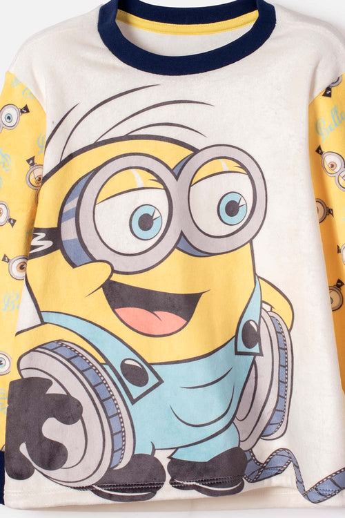 PIJAMA DE MINIONS PANTALÓN LARGO MULTICOLOR PARA NIÑO 2T A 6T
