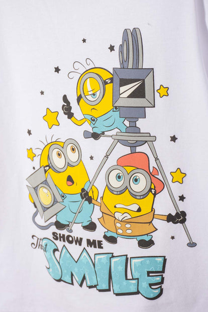 CONJUNTO DE MINIONS CON BERMUDA MULTICOLOR PARA NIÑO 2T A 6T