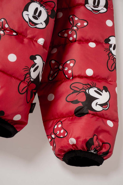 CHAQUETA DE MINNIE MOUSE CON CIERRE ROJO PARA NIÑA 2T A 6T