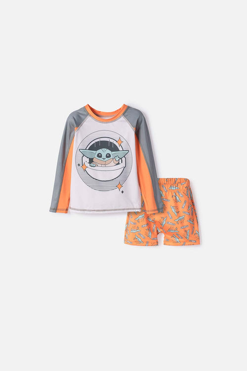 CONJUNTO DE BAÑO DE MANDALORIAN MULITICOLOR PARA NIÑO 2T A 6T