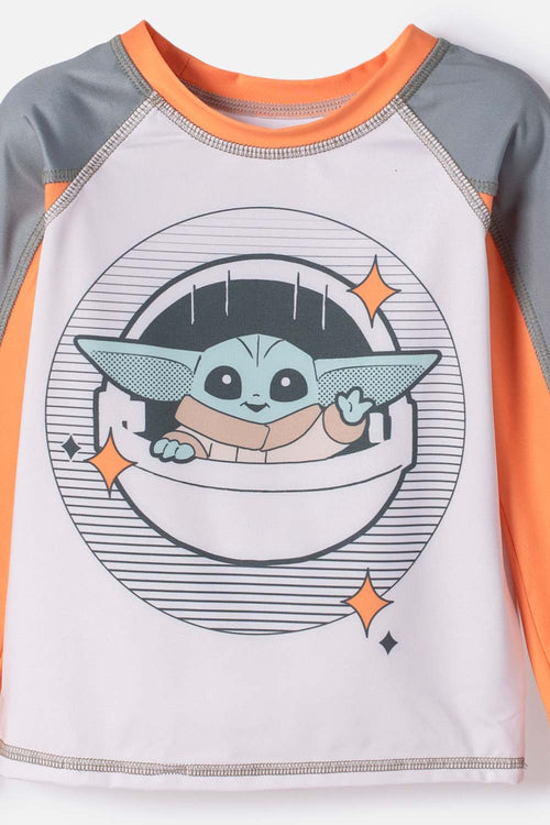 CONJUNTO DE BAÑO DE MANDALORIAN MULITICOLOR PARA NIÑO 2T A 6T