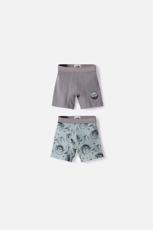 PACK X2 BOXER DE MANDALORIAN MULTICOLOR PARA NIÑO 2T A 6T
