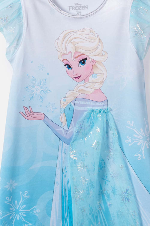 PIJAMA DE FROZEN CON BOLEROS AZUL PARA NIÑA 2T A 6T