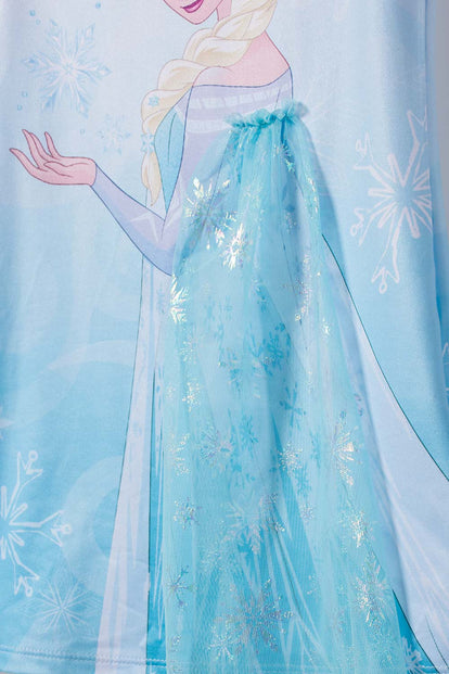 PIJAMA DE FROZEN CON BOLEROS AZUL PARA NIÑA 2T A 6T