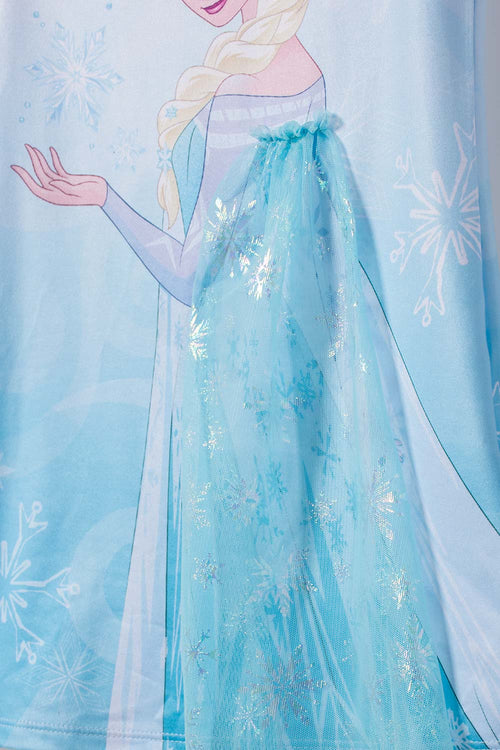 PIJAMA DE FROZEN CON BOLEROS AZUL PARA NIÑA 2T A 6T