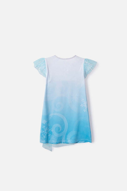 PIJAMA DE FROZEN CON BOLEROS AZUL PARA NIÑA 2T A 6T