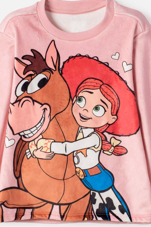 PIJAMA DE TOY STORY PANTALÓN LARGO ROSADO PARA NIÑA