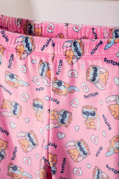 PIJAMA STITCH Y CAPYBARA MULTICOLOR PARA NIÑA 2T A 6T