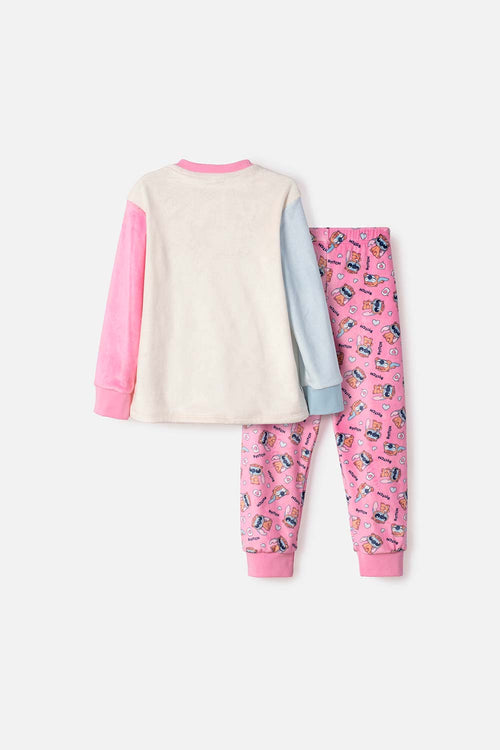 PIJAMA STITCH Y CAPYBARA MULTICOLOR PARA NIÑA 2T A 6T