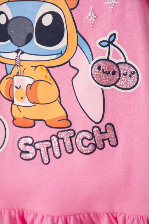 CONJUNTO DE STITCH Y CAPYBARA MULTICOLOR PARA NIÑA 2T A 6T