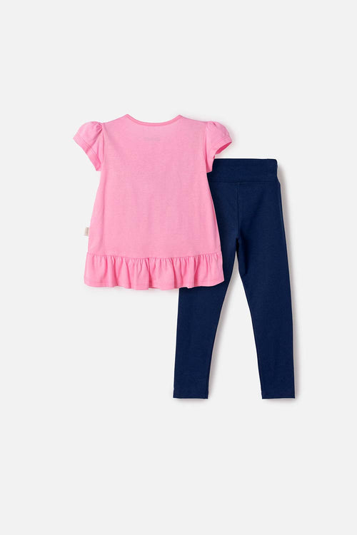 CONJUNTO DE STITCH Y CAPYBARA MULTICOLOR PARA NIÑA 2T A 6T