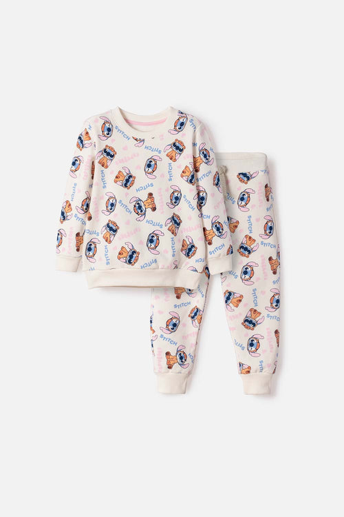 CONJUNTO DE STITCH Y CAPYBARA MULTICOLOR PARA NIÑA 2T A 6T