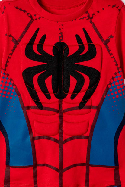 CAMISETA DE SPIDEY MANGA CORTA ROJA PARA NIÑO 2T A 6T